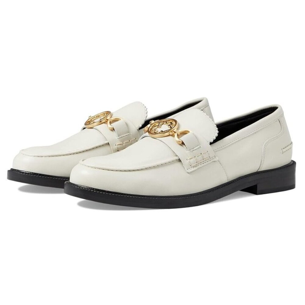 TED BAKER WOMEN'S DRAYANU MAGNOLIA ACCENT LOAFERS IN ECRU, SZ 40 - Picture 2 of 12